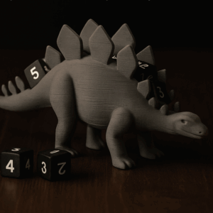 dinosaure porte dés